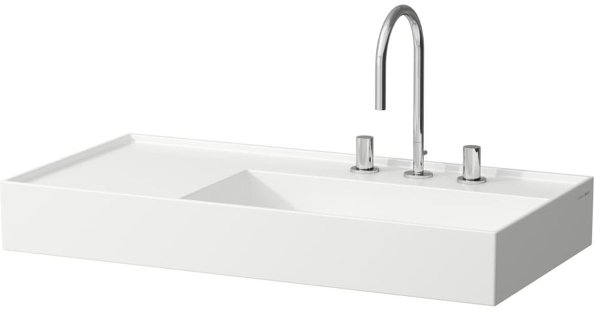 Laufen Kartell Waschbecken 90x46 cm rechteckig weiß glanz H8103390001111