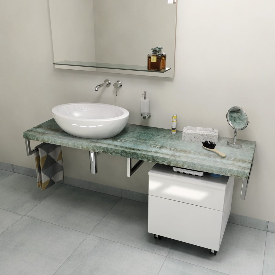 Sapho Avice Waschtischplatte 130x49.5 cm graphit-blau AV136
