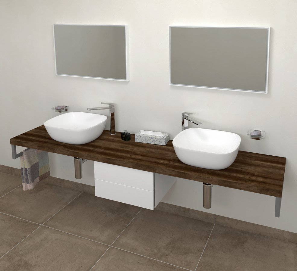 Sapho Avice Waschtischplatte 210x49.5 cm eiche AV2111