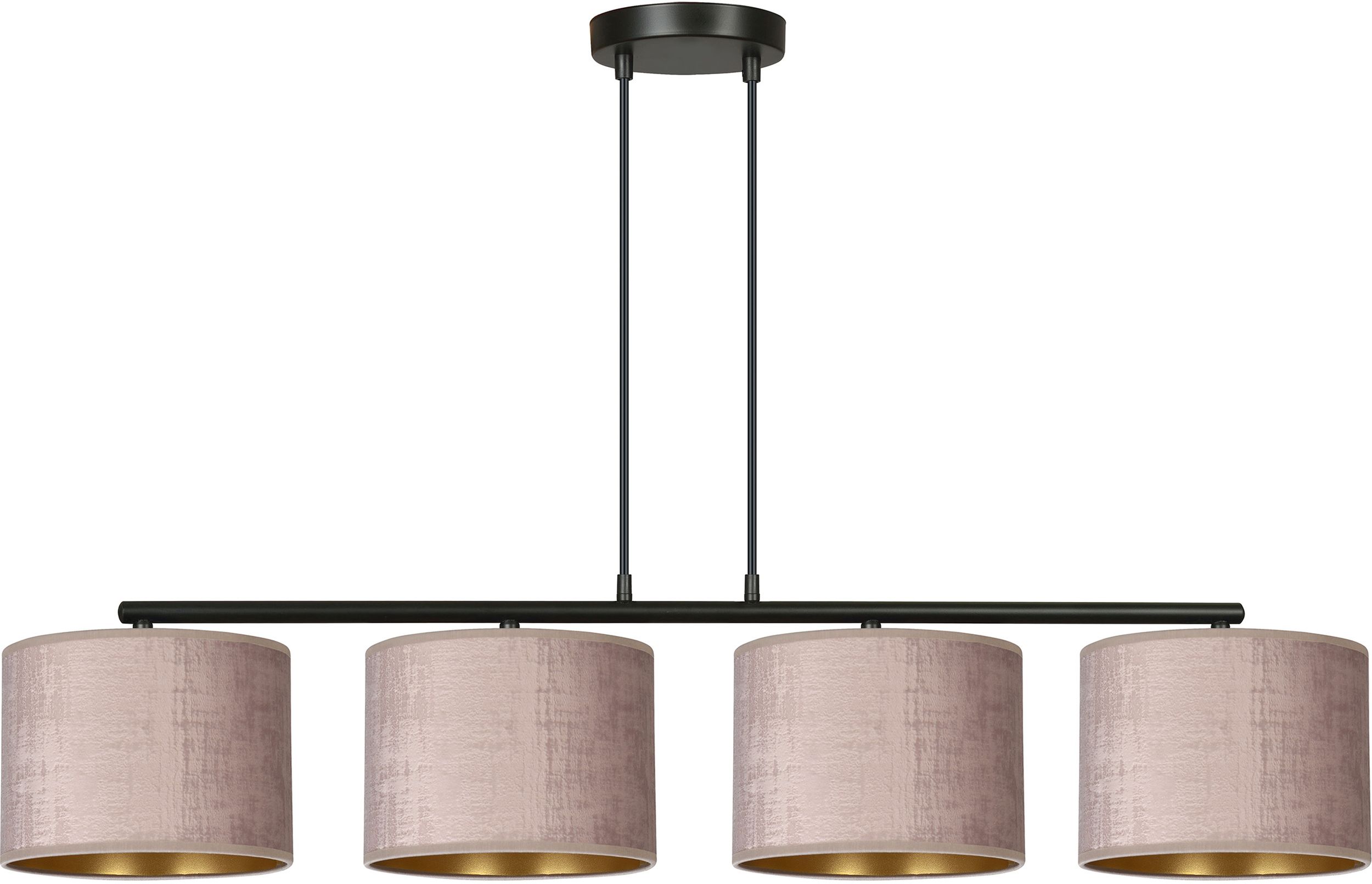 Emibig Hilde Pendelleuchte 4x15 W schwarz-rosa-gold 1053/4