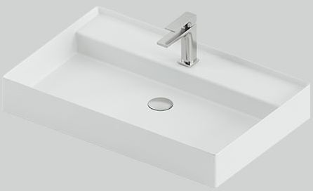 Art Ceram Scalino Waschbecken 75x48 cm rechteckig Aufsatzwaschbecken weiß glanz SCL00801;00