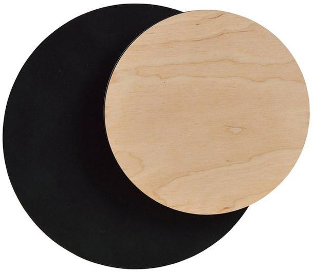 Emibig Circle Wandleuchte 1x8 W schwarz-holz 970/2