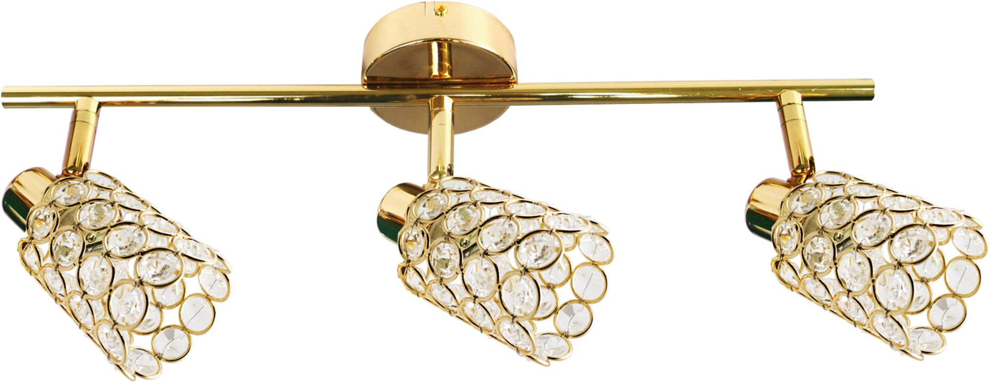 Candellux York Deckenlampe 3x40 W messing-kristall 93-70111