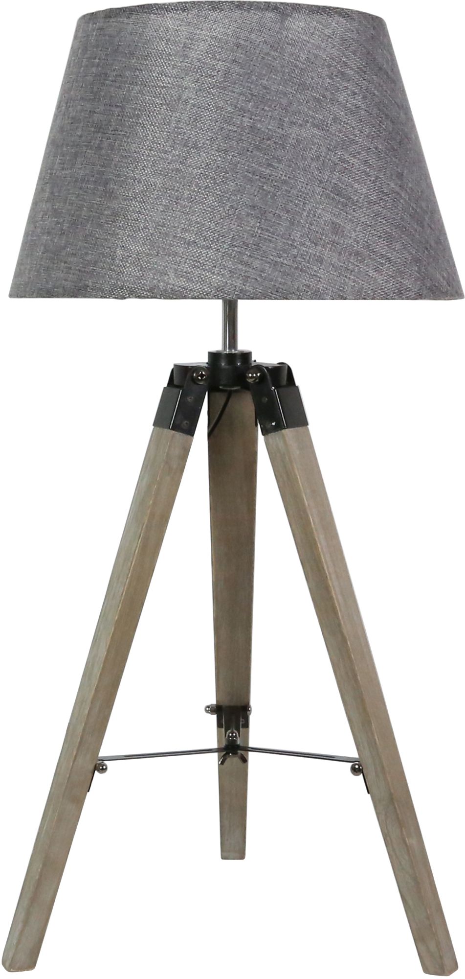Candellux Lugano Tischlampe 1x60 W grau-holz 41-31150