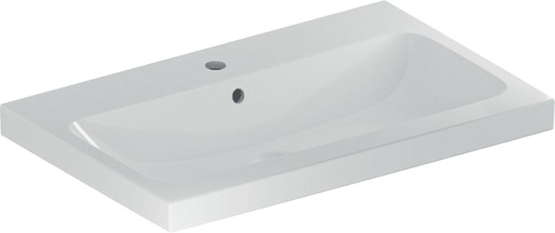 Geberit iCon Waschbecken 75x48 cm rechteckig Möbel weiß glanz 501.835.00.1