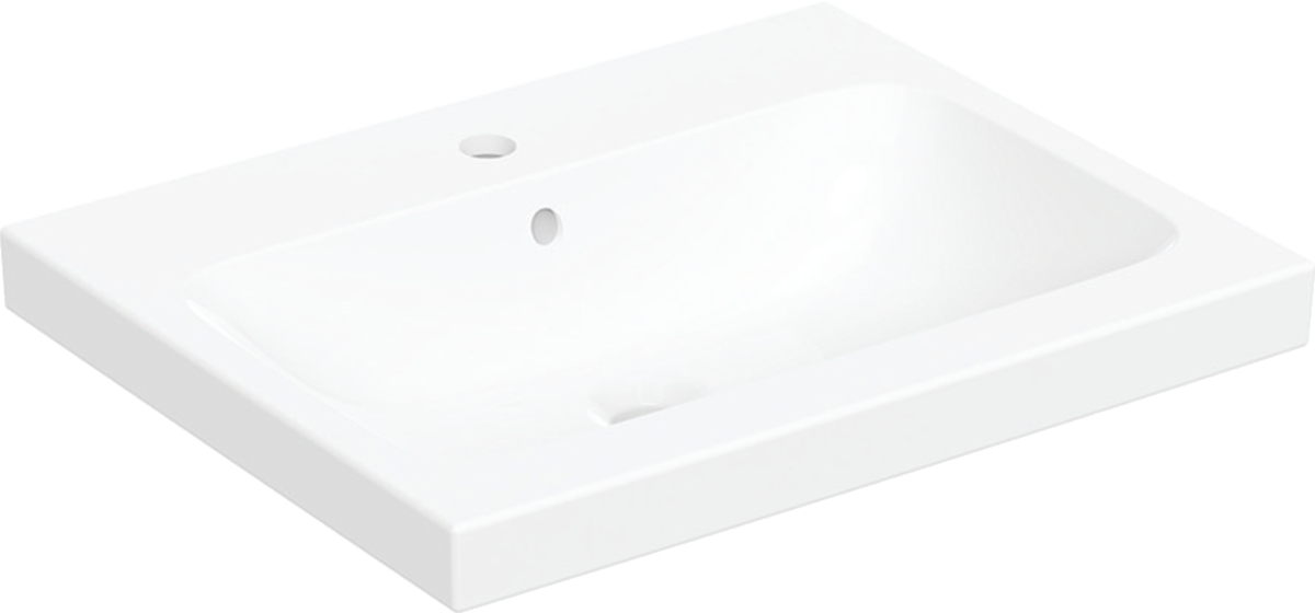 Geberit iCon Waschbecken 60x48 cm rechteckig Aufsatzwaschbecken weiß glanz 501.847.00.1