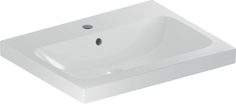 Geberit iCon Waschbecken 60x48 cm rechteckig Aufsatzwaschbecken weiß matte 501.847.JT.1