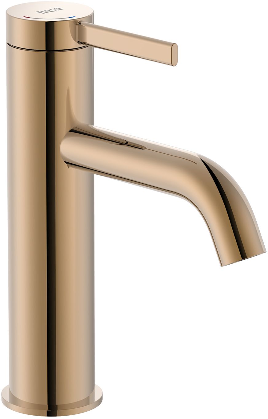 Roca Ona bateria umywalkowa stojąca Rose Gold złota A5A3A9ERG0
