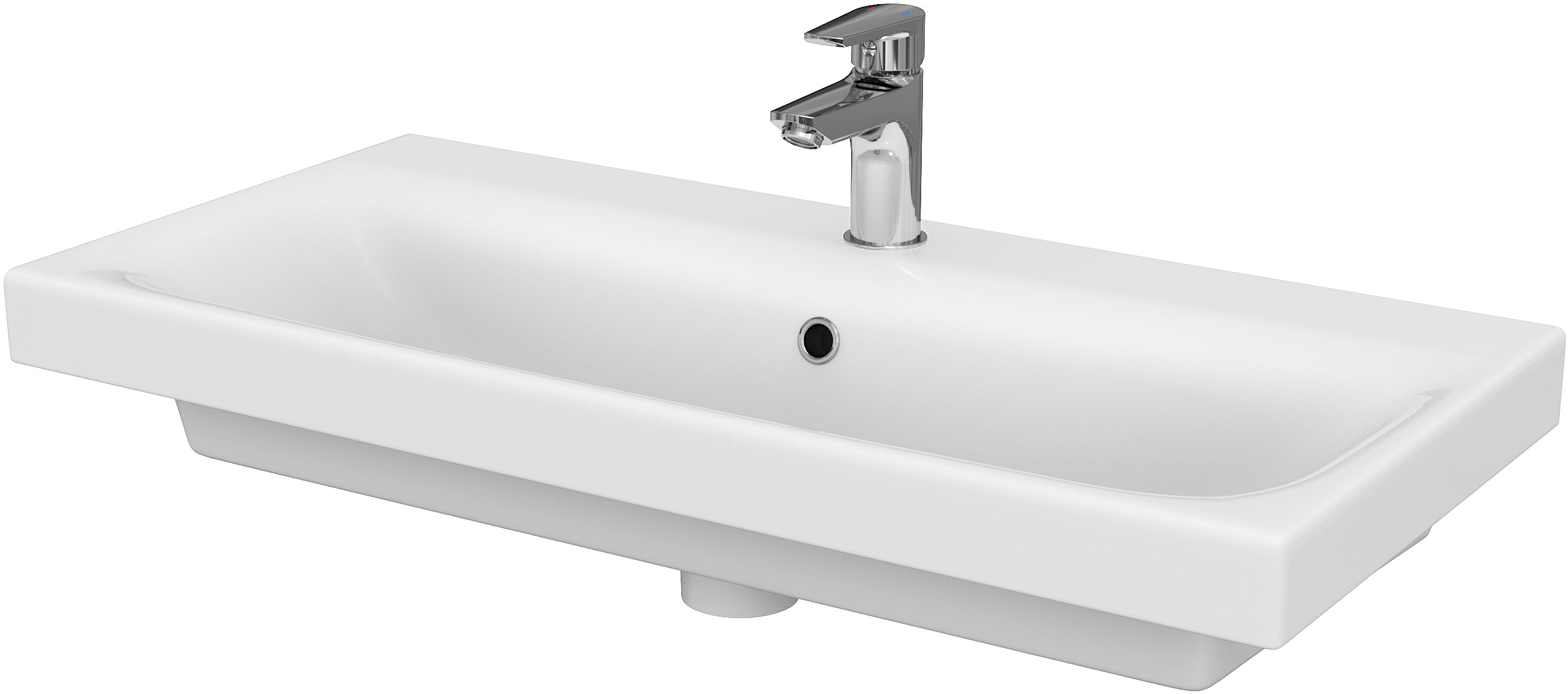Cersanit Moduo Waschbecken 80x38 cm rechteckig Möbel weiß glanz K116-012-ECO