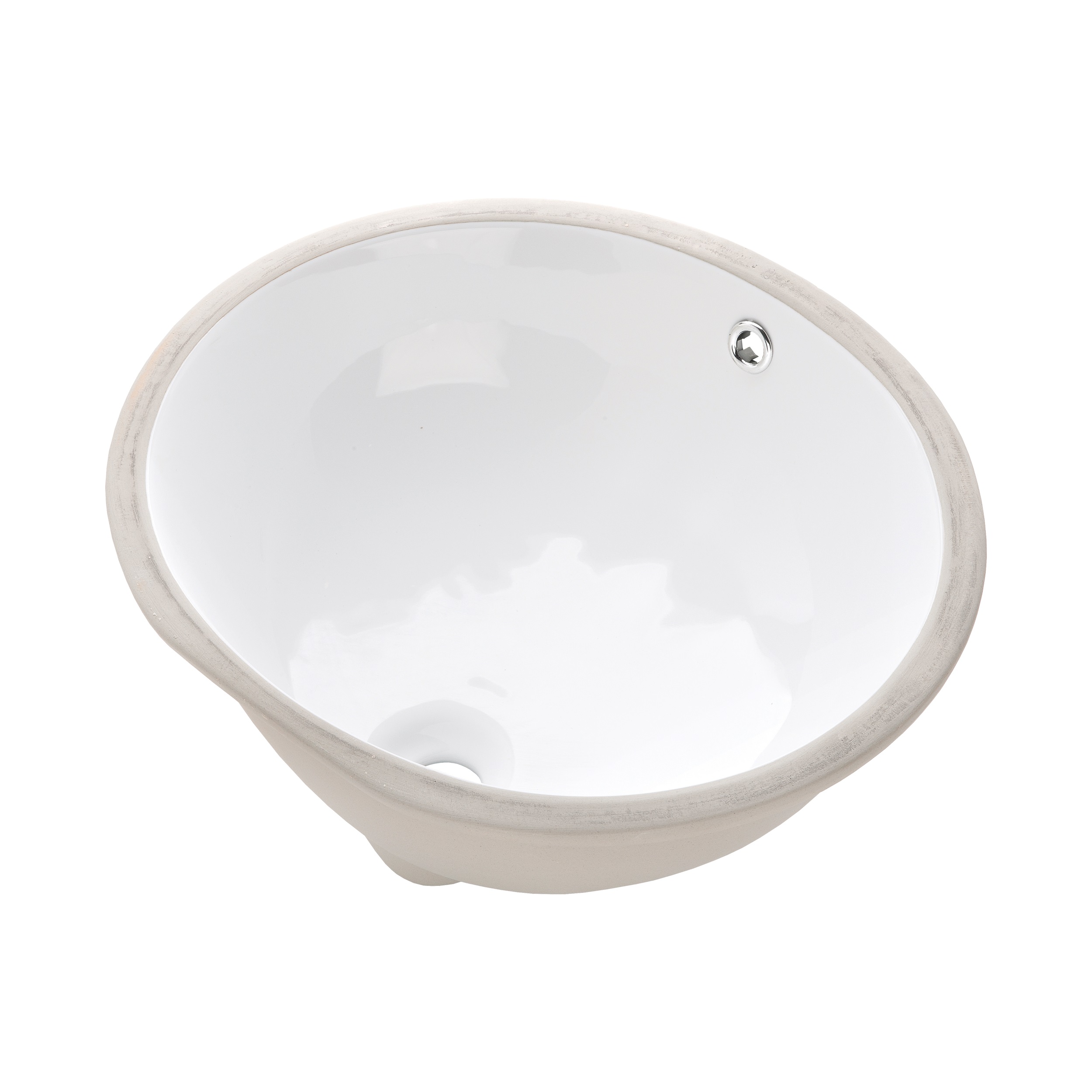 Invena Mykonos Waschbecken 49x40 cm oval Unterbauwaschbecken weiß glanz CE-50-001