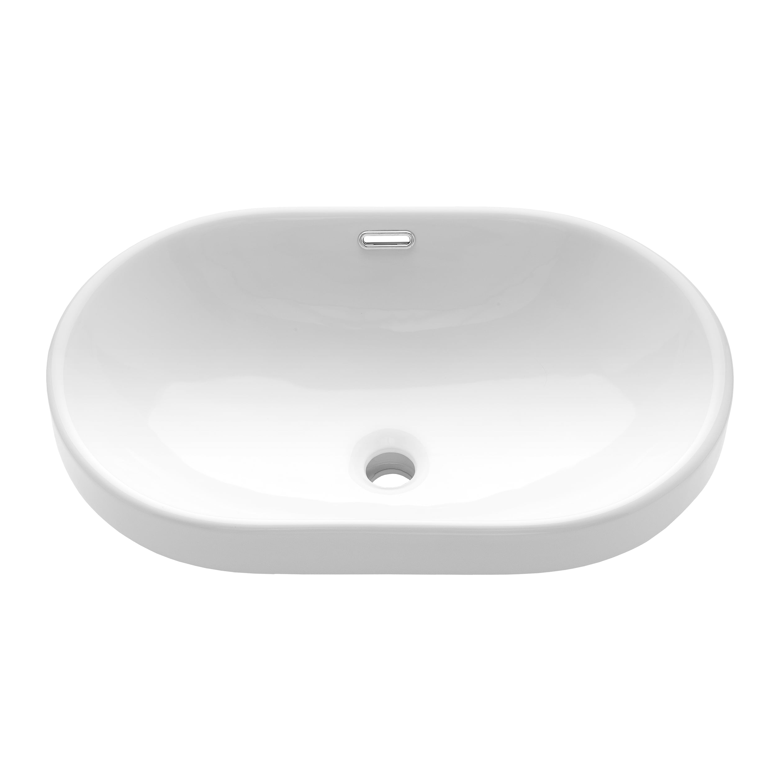 Invena Egina Waschbecken 60x40 cm oval Einbauwaschbecken weiß glanz CE-52-060