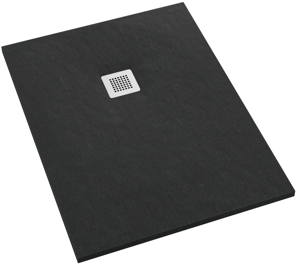 Schedpol Kalait Black Stone Rechteckige Duschwanne + Abdeckung 180x90 cm schwarz 3.3123/C/ST-M2