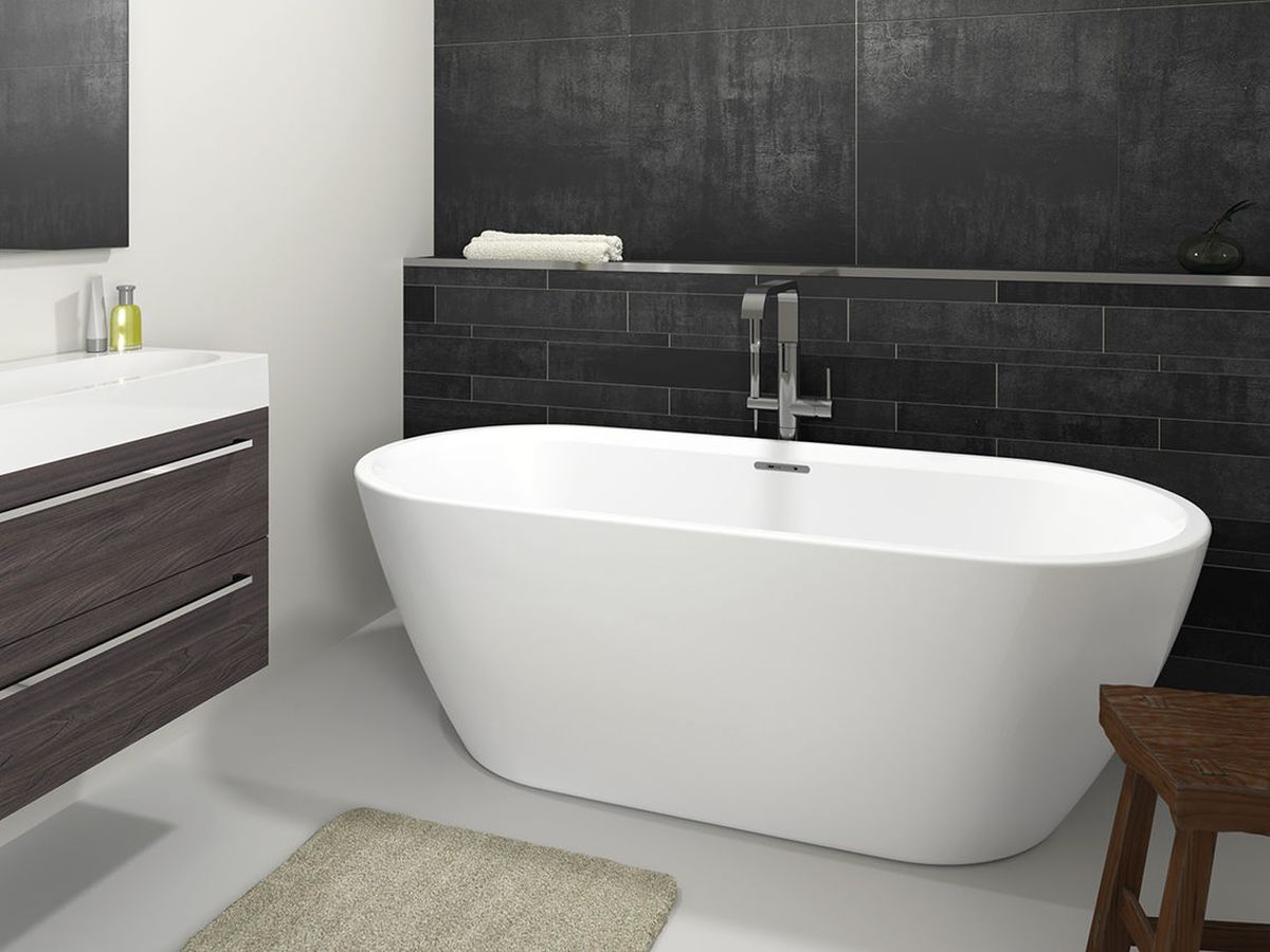 Riho Inspire Freistehende Badewanne 160x75 cm oval weiß B091001105