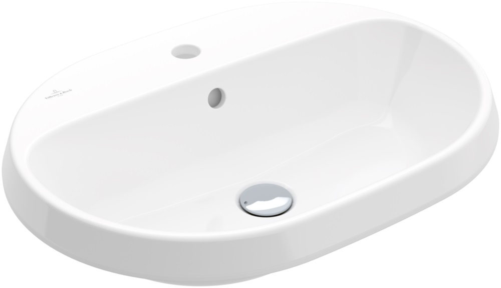 Villeroy & Boch Architectura Waschbecken 60x45 cm oval Einbauwaschbecken weiß glanz 5A666001