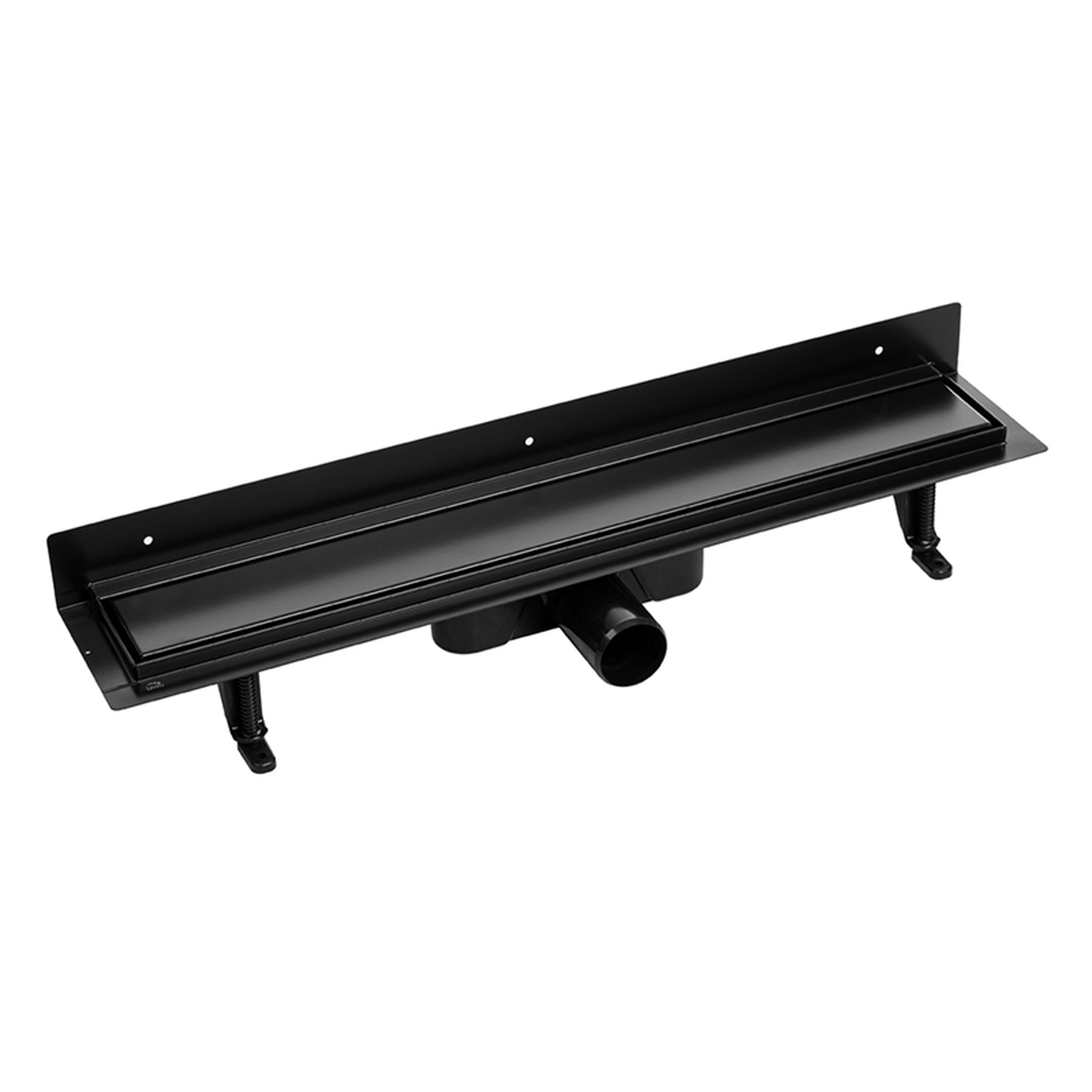 Laveo Barbados Linearablauf mit Rost 90 cm schwarz COB791D