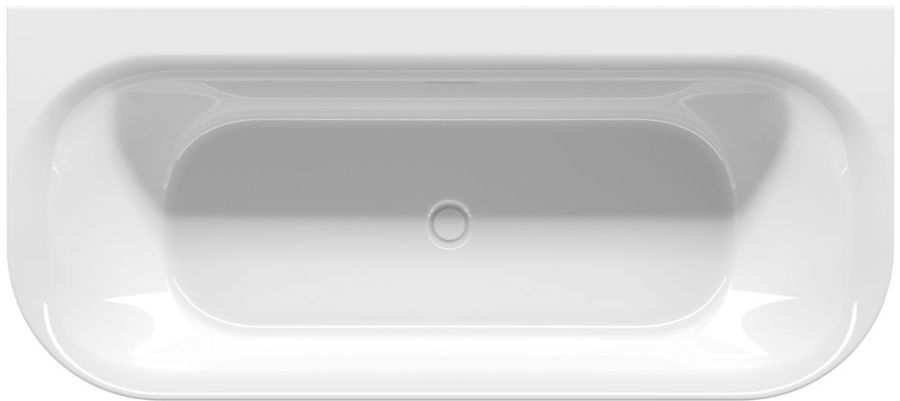 Riho Devotion Back2Wall Vorwand-Badewanne 180x80 cm oval weiß B096001005