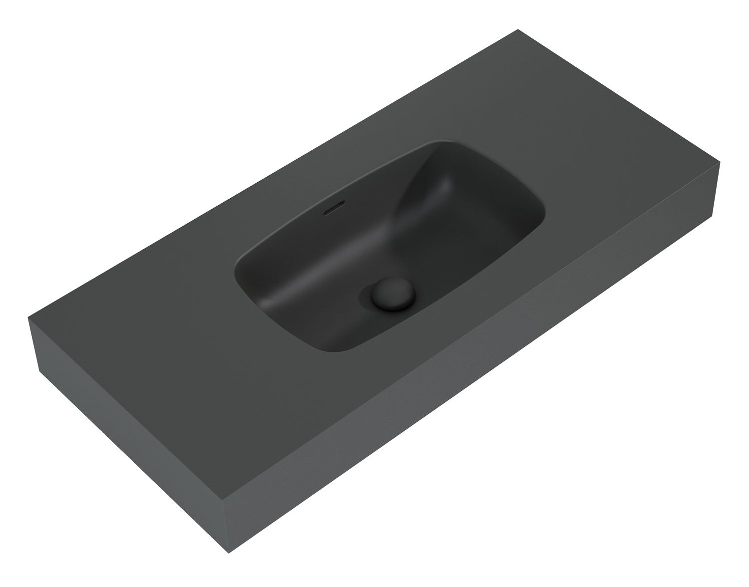 Elita Dimple Waschbecken 100.8x46 cm rechteckig Klassisch anthrazit matte RE041000026010