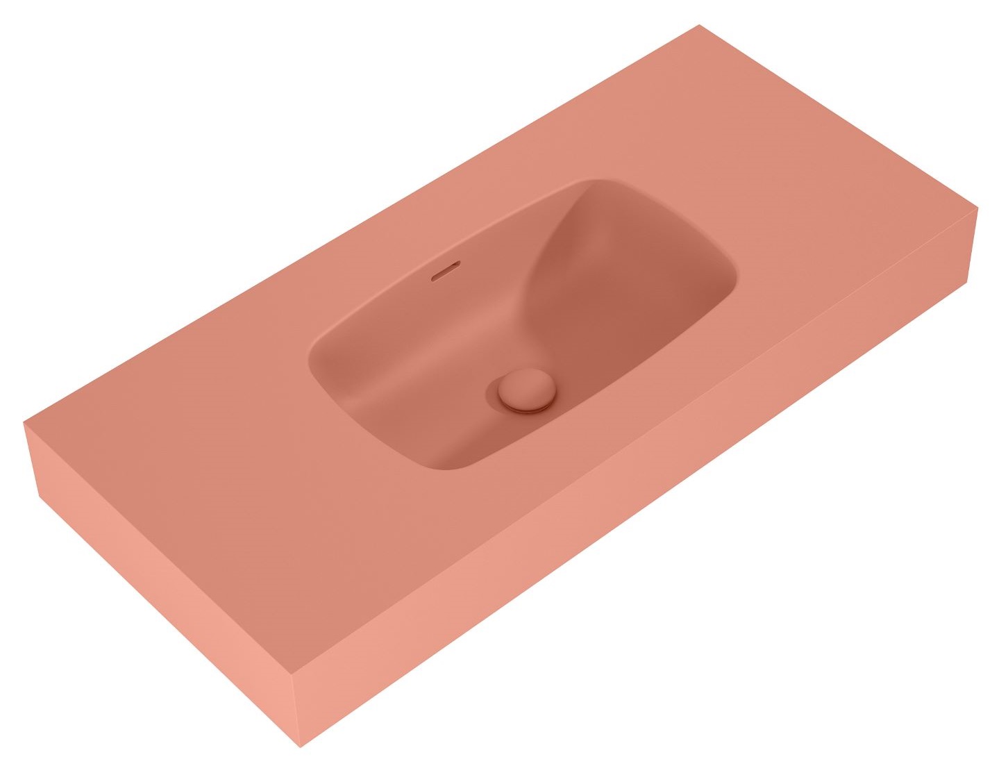 Elita Dimple Waschbecken 100.8x46 cm rechteckig Klassisch rosa matte RE041000026600