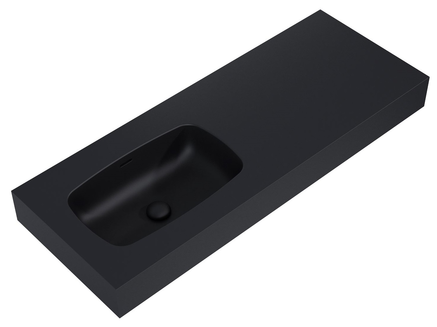 Elita Dimple Waschbecken 121x46 cm rechteckig Klassisch schwarz matte RE041201027160