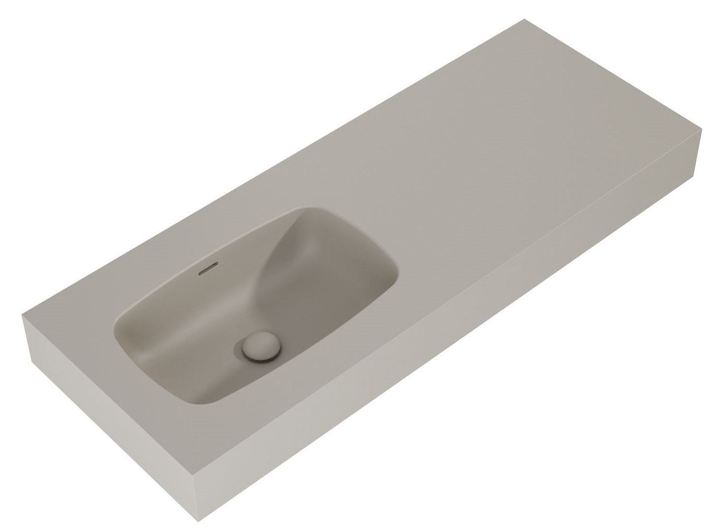 Elita Dimple Waschbecken 121x46 cm rechteckig Klassisch braun/beige matte RE041201027020