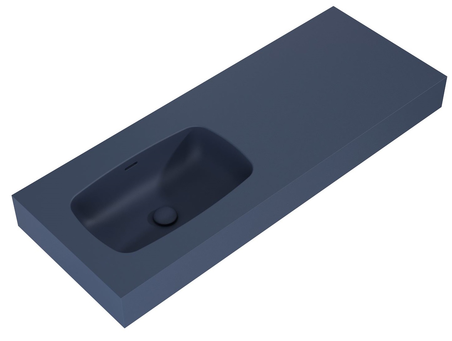 Elita Dimple Waschbecken 121x46 cm rechteckig Klassisch blau matte RE041201027030