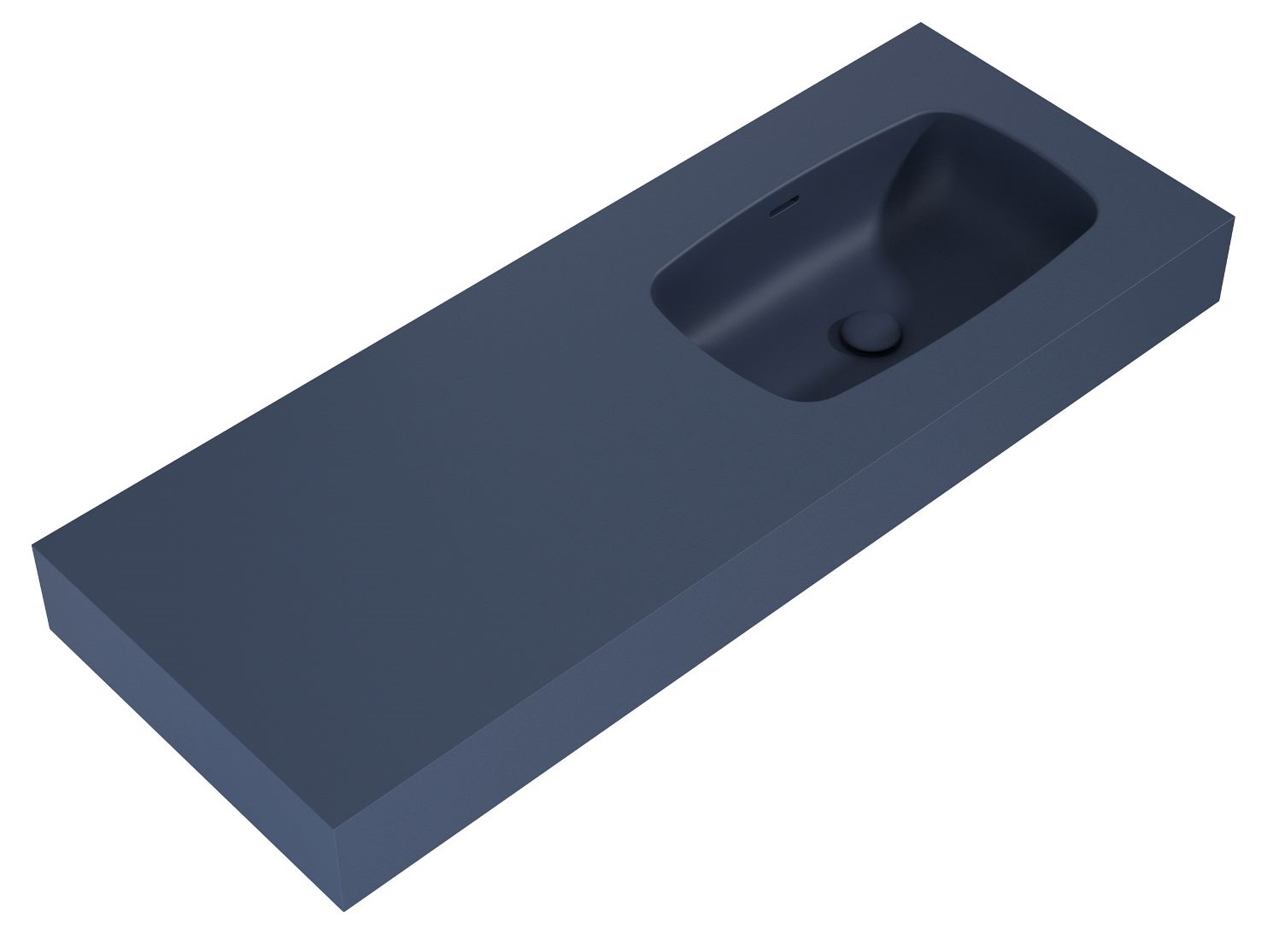 Elita Dimple Waschbecken 121x46 cm rechteckig Klassisch blau matte RE041202027030