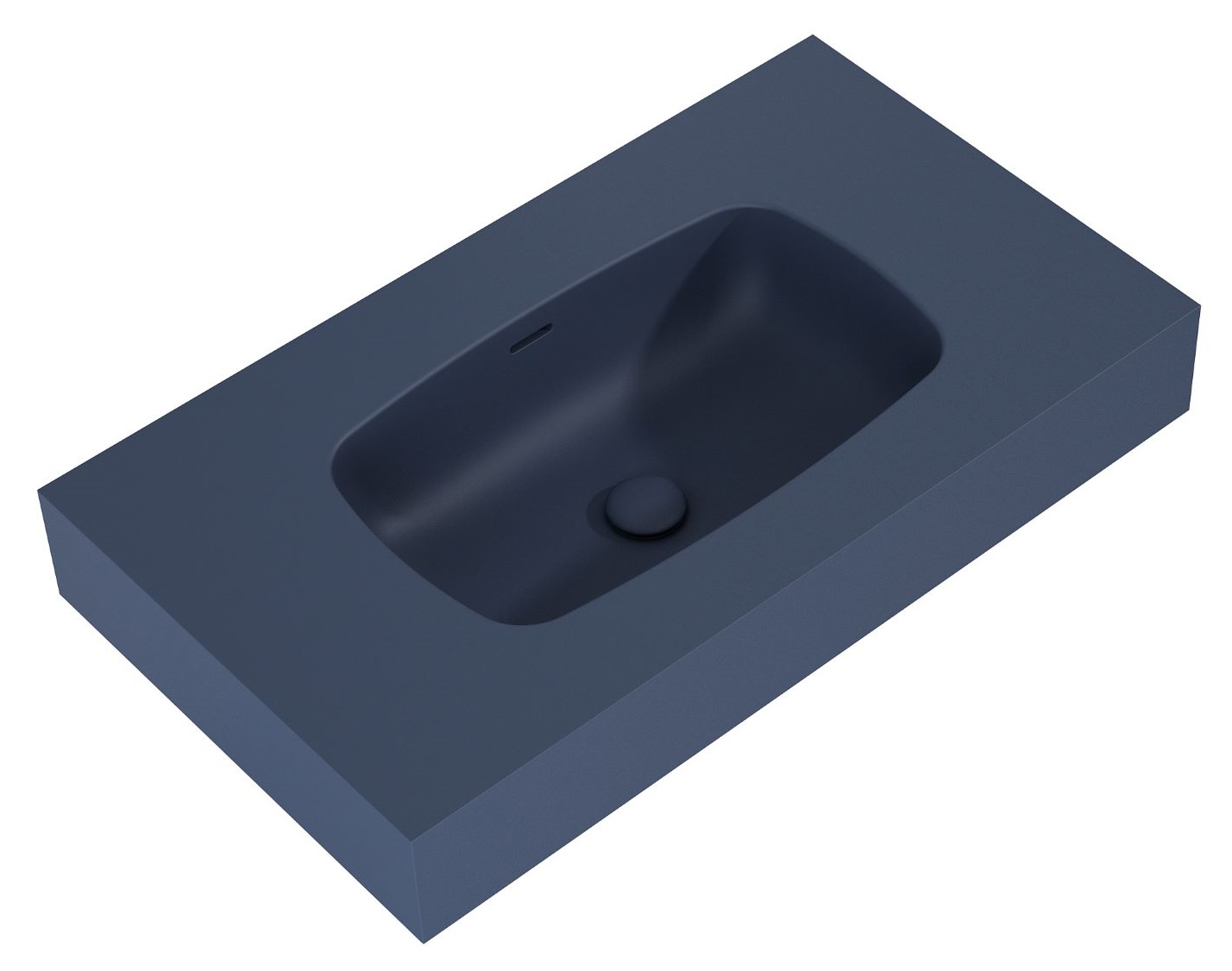 Elita Dimple Waschbecken 80.6x46 cm rechteckig Klassisch blau matte RE040800027030