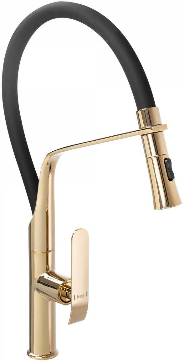 Rea Castor küchenarmatur stehend schwarz-gold/altgold REA-B6936