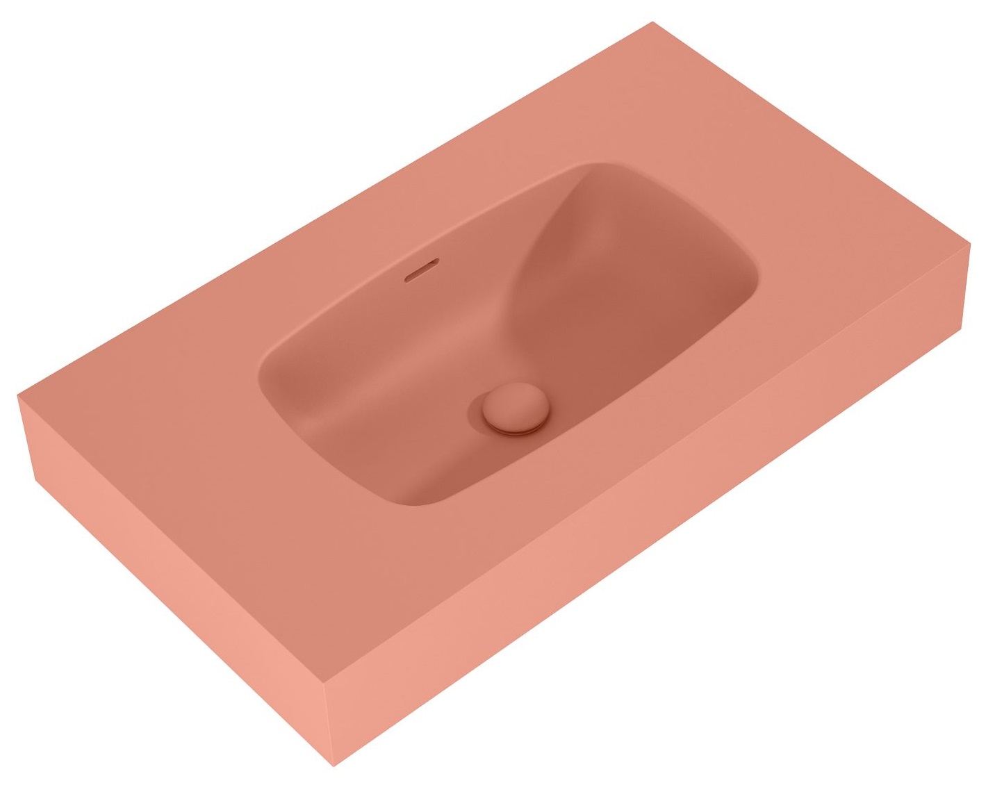 Elita Dimple Waschbecken 80.6x46 cm rechteckig Klassisch rosa matte RE040800026600