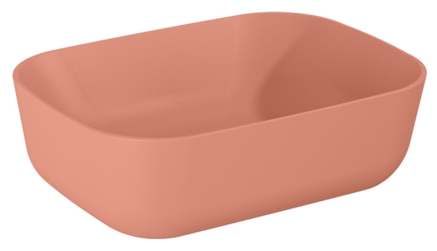 Elita Reni Waschbecken 45.5x32.5 cm rechteckig Aufsatzwaschbecken rosa matte RE040460036600