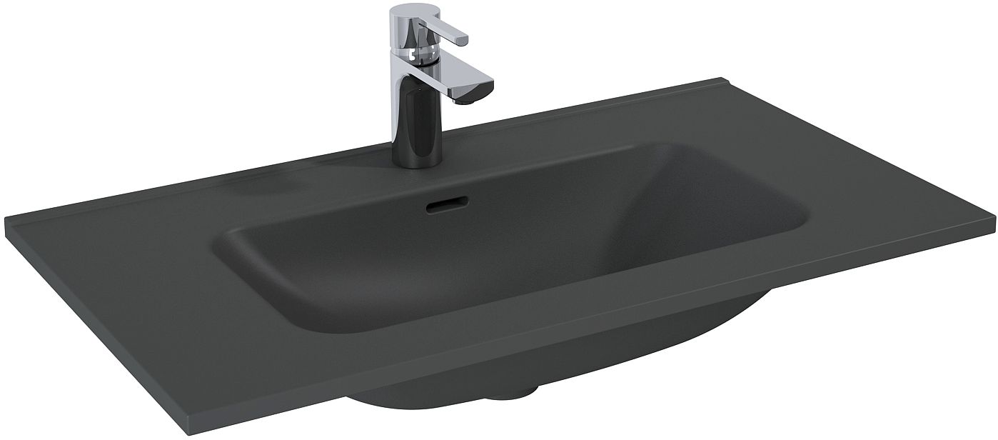 Elita Skappa Waschbecken 80.8x46 cm rechteckig Möbel schwarz matte RE040803067160