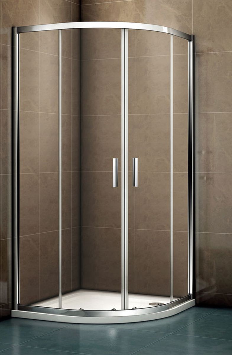 Riho Hamar 2.0 Duschkabine 90x90 cm halbrund chrom Glanz/durchsichtiges Glas G007002120