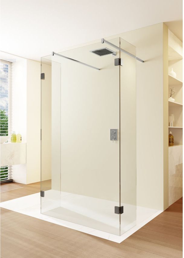 Riho Scandic Duschkabine 140x37 cm schwarz Matte/durchsichtiges Glas G001051121