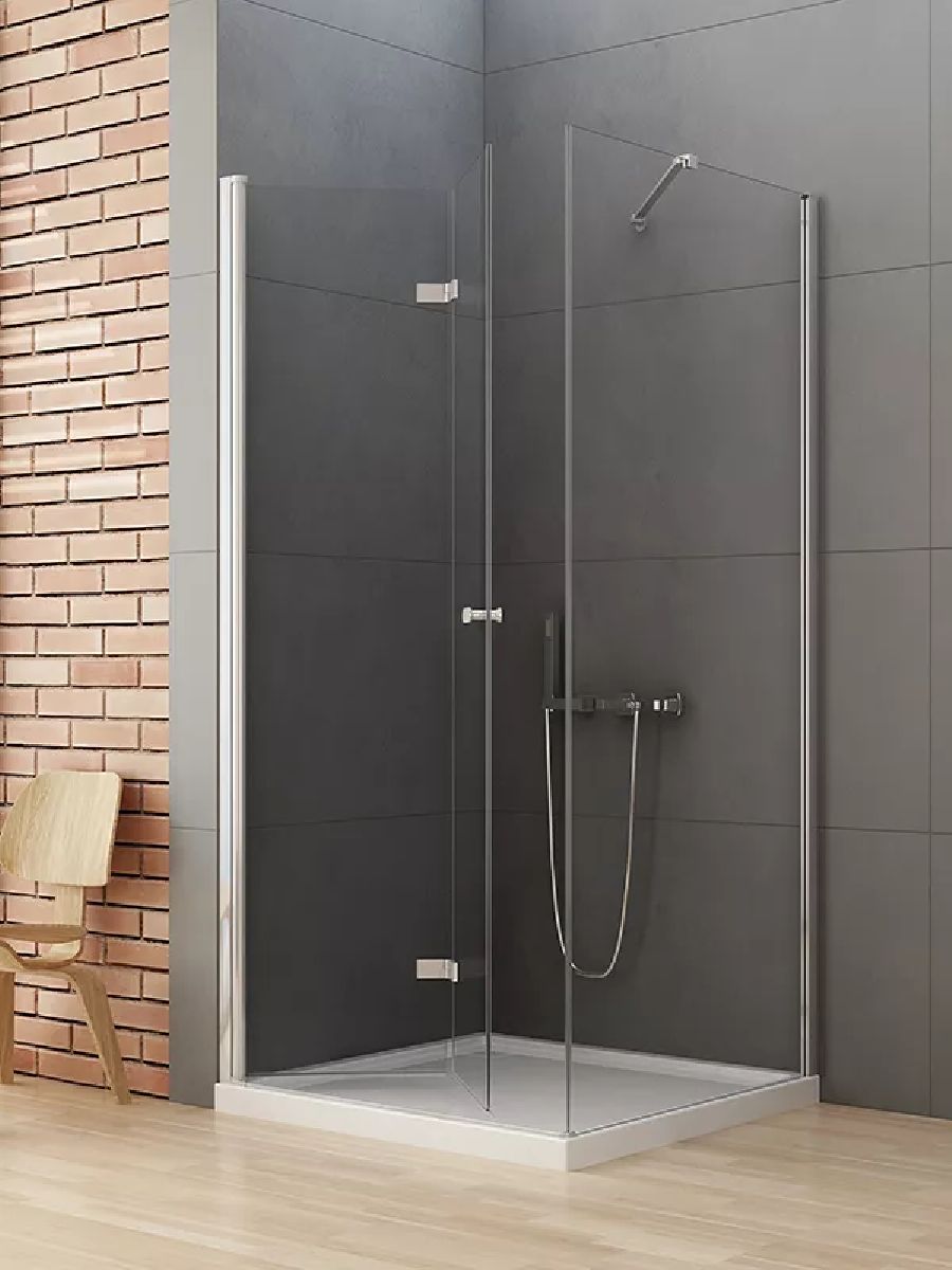 New Trendy New Soleo Duschkabine 120x90 cm rechteckig chrom Glanz/durchsichtiges Glas D-0149A/D-0151B