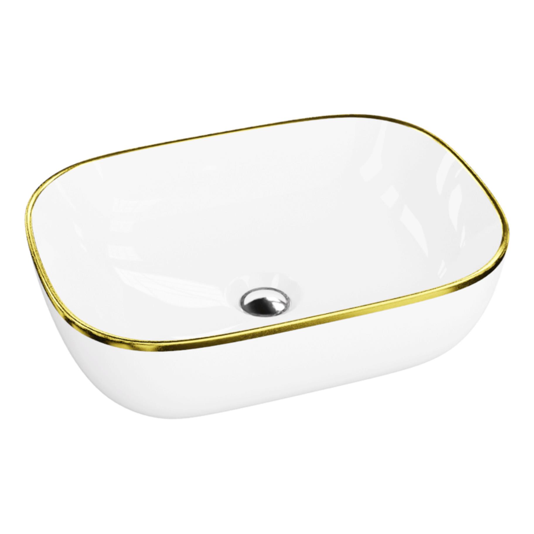 LaVita Costa Waschbecken 46x32.5 cm oval Aufsatzwaschbecken glanz 5900378325116