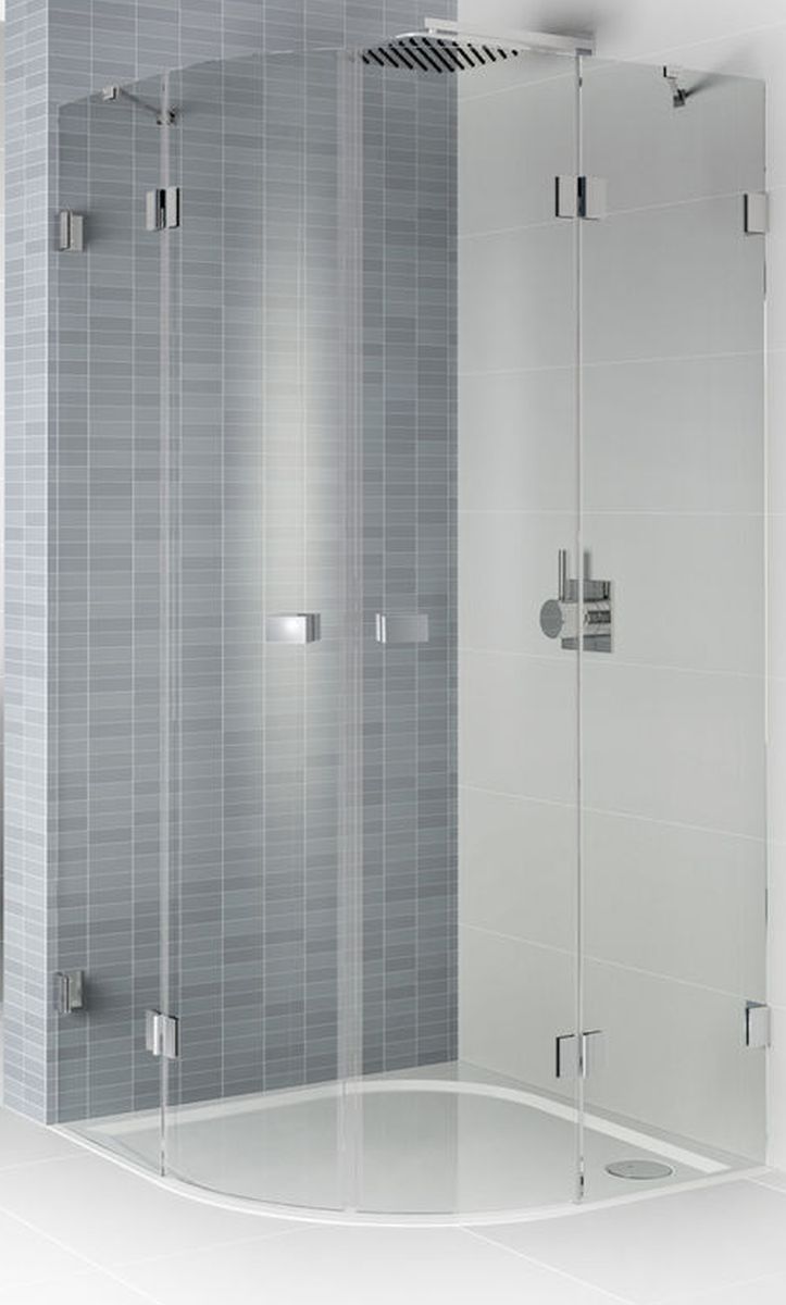Riho Scandic dusche 120x120 cm halbrund chrom Glanz/durchsichtiges Glas G001109120