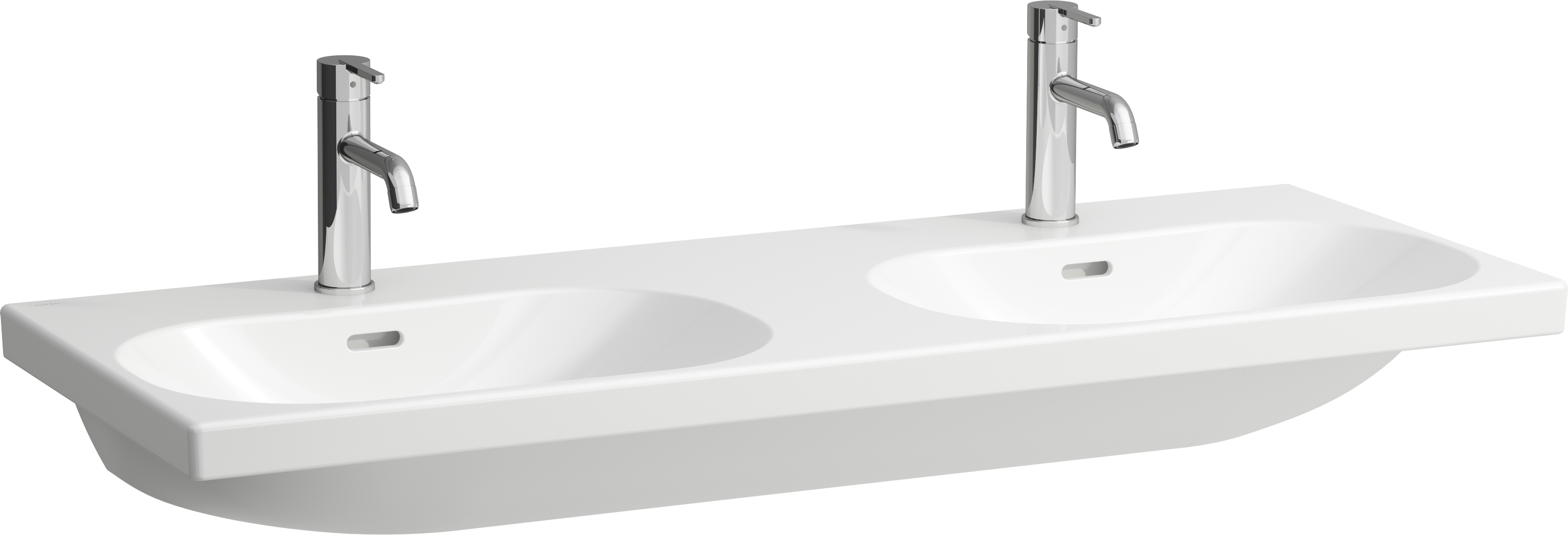Laufen Lua Waschbecken 120x46 cm rechteckig Doppelt weiß glanz H8140810001091