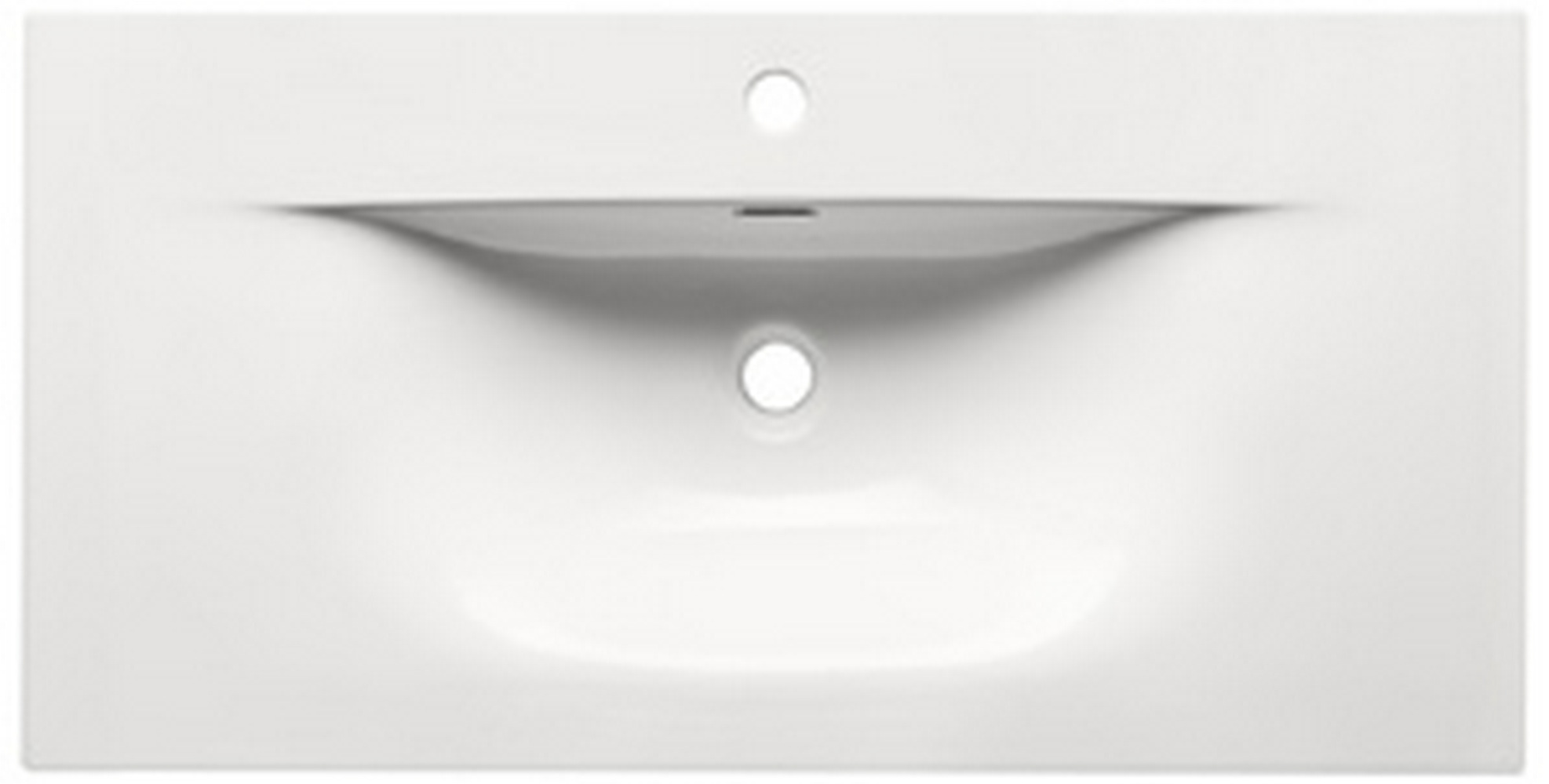 Comad Sky Waschbecken 91x46 cm rechteckig Einbauwaschbecken weiß glanz SKY90/DP-8099
