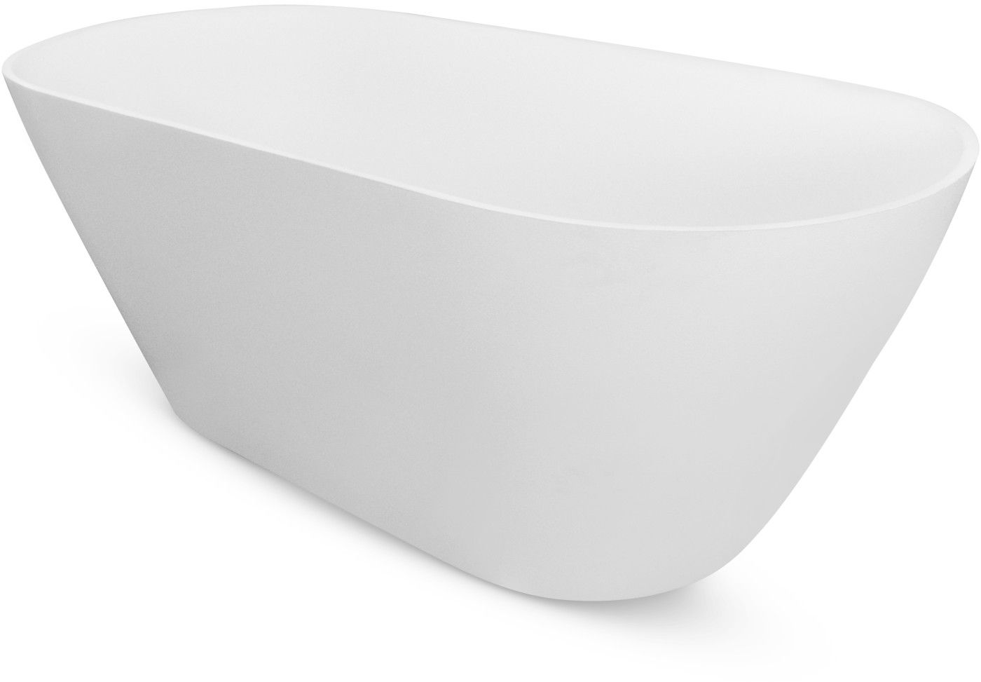 Besco Moya Freistehende Badewanne 159x68.4 cm oval weiß #WMD-160-MKC