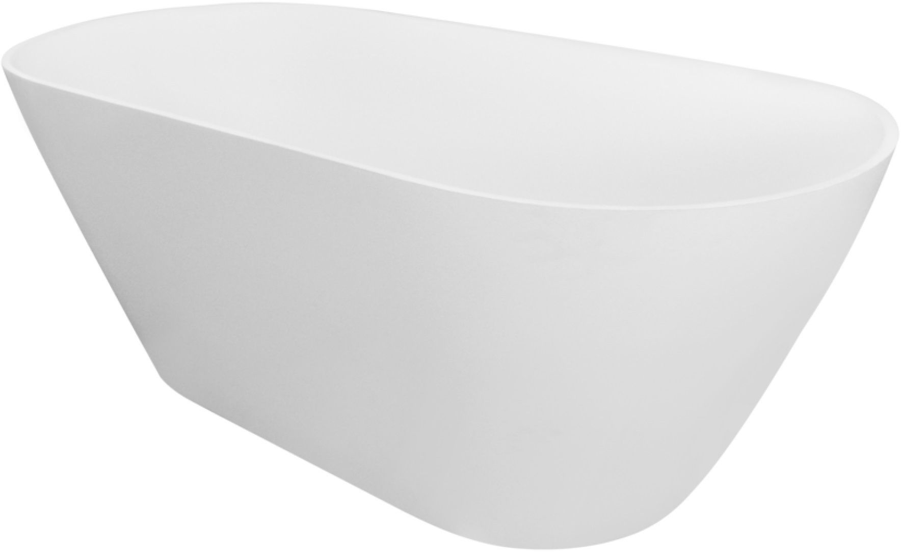 Besco Moya Freistehende Badewanne 159x68.4 cm oval weiß #WMMB-160M