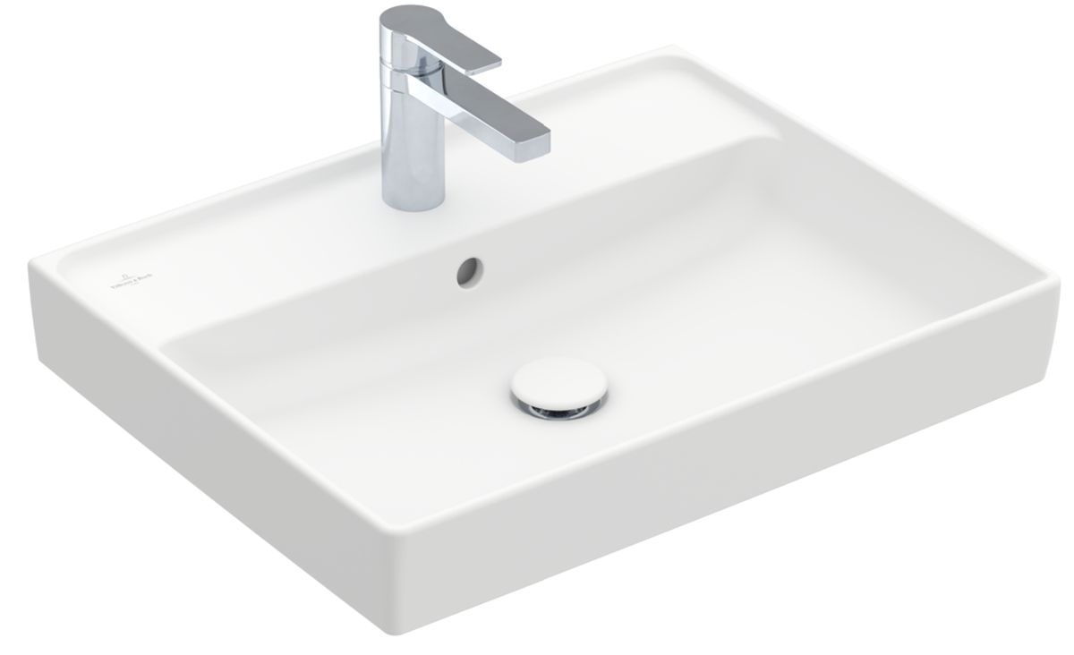 Villeroy & Boch Collaro Waschbecken 60x47 cm rechteckig Klassisch-Möbel weiß matte 4A336GRW