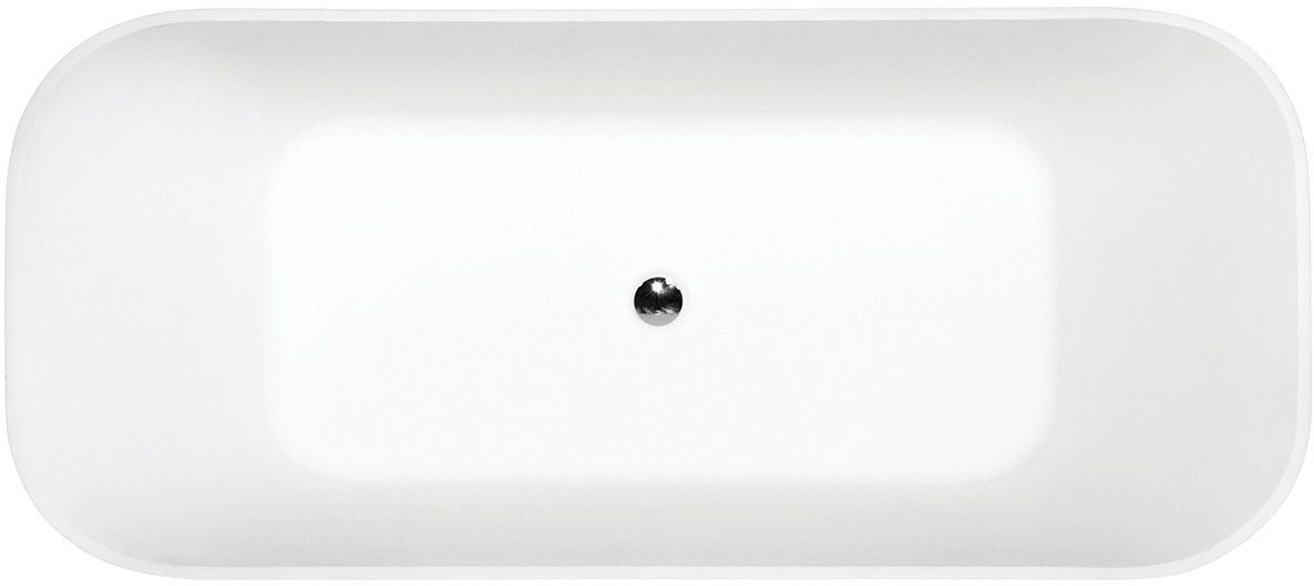 Besco Assos S-Line Freistehende Badewanne 160x70 cm rechteckig zweifarbig #WMMC-160ASB