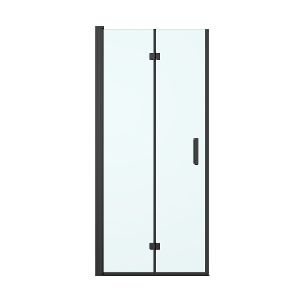 Oltens Hallan Duschtüren 90 cm faltbar schwarz Matte/durchsichtiges Glas 21201300