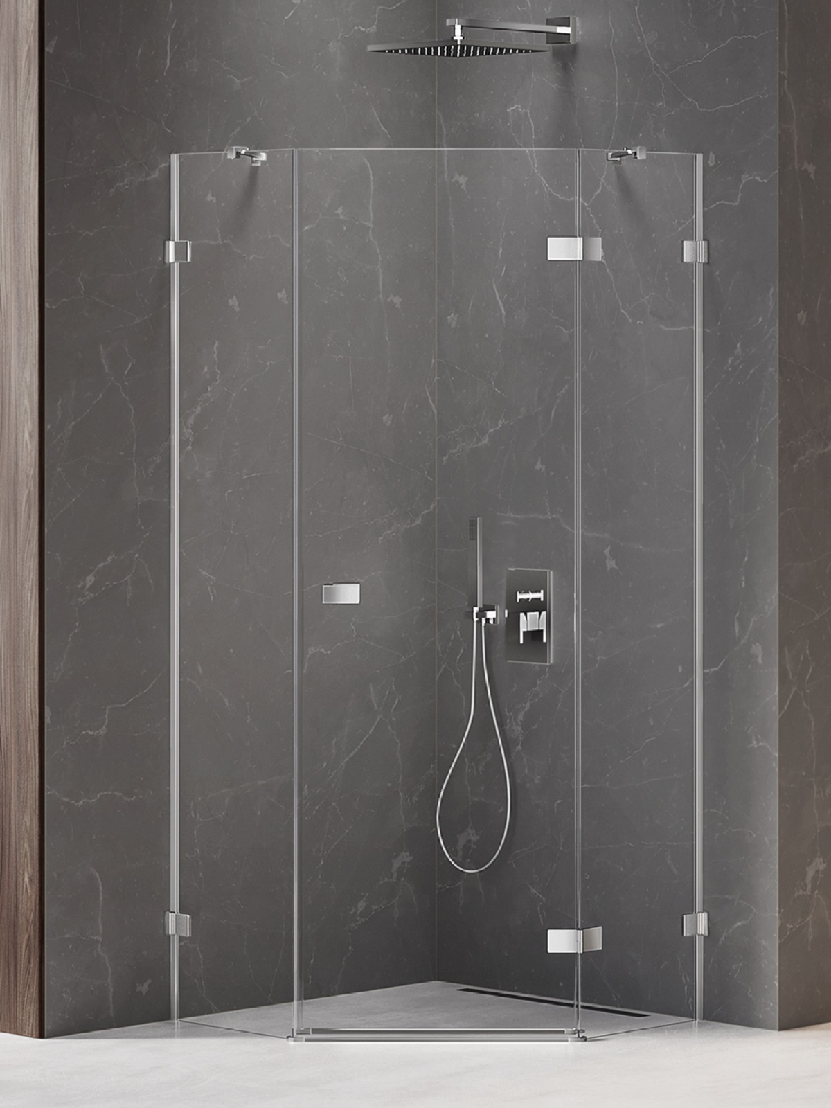 New Trendy Avexa Duschkabine 90x90 cm chrom Glanz/durchsichtiges Glas EXK-3887
