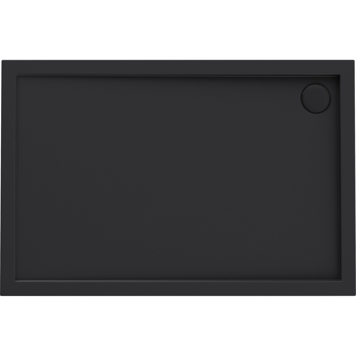 Oltens Superior Rechteckige Duschwanne 140x80 cm schwarz 15004300
