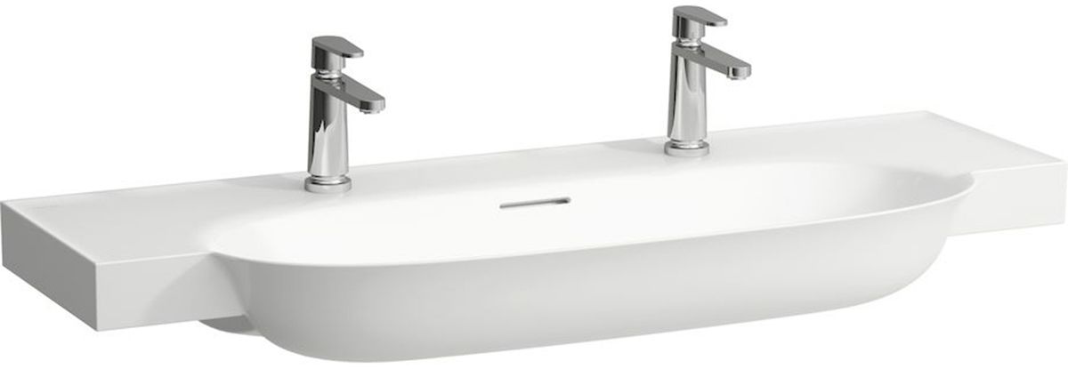 Laufen The New Classic Waschbecken 120x48 cm halbrund Klassisch-Möbel weiß matte H8138587571071