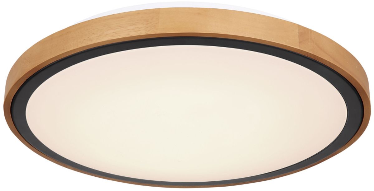 Globo Lighting Bruno Decke 1x24 W schwarz-holz-opal 41764-24
