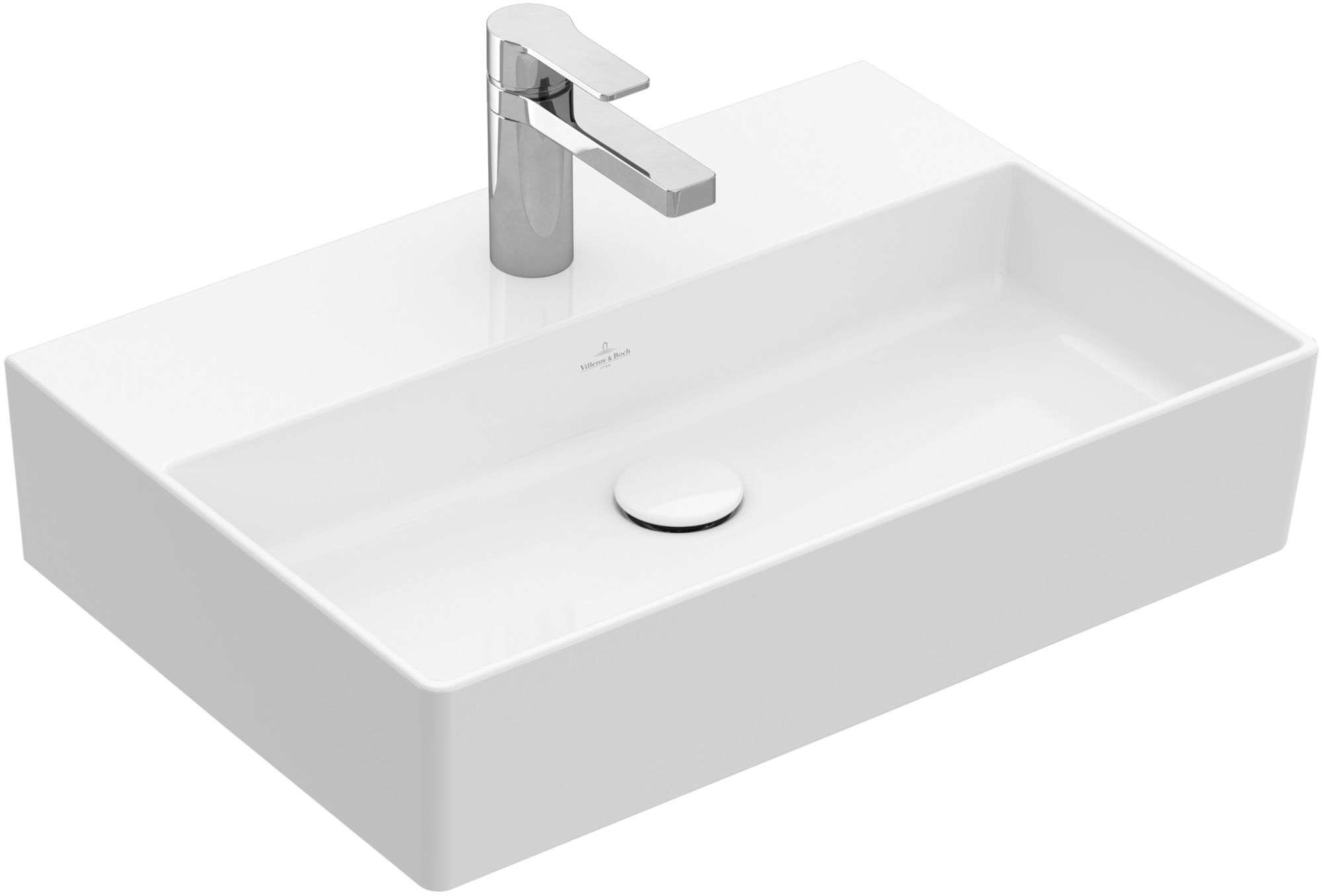 Villeroy & Boch Memento 2.0 Waschbecken 60x42 cm rechteckig Klassisch-Möbel weiß matte 4A226GRW