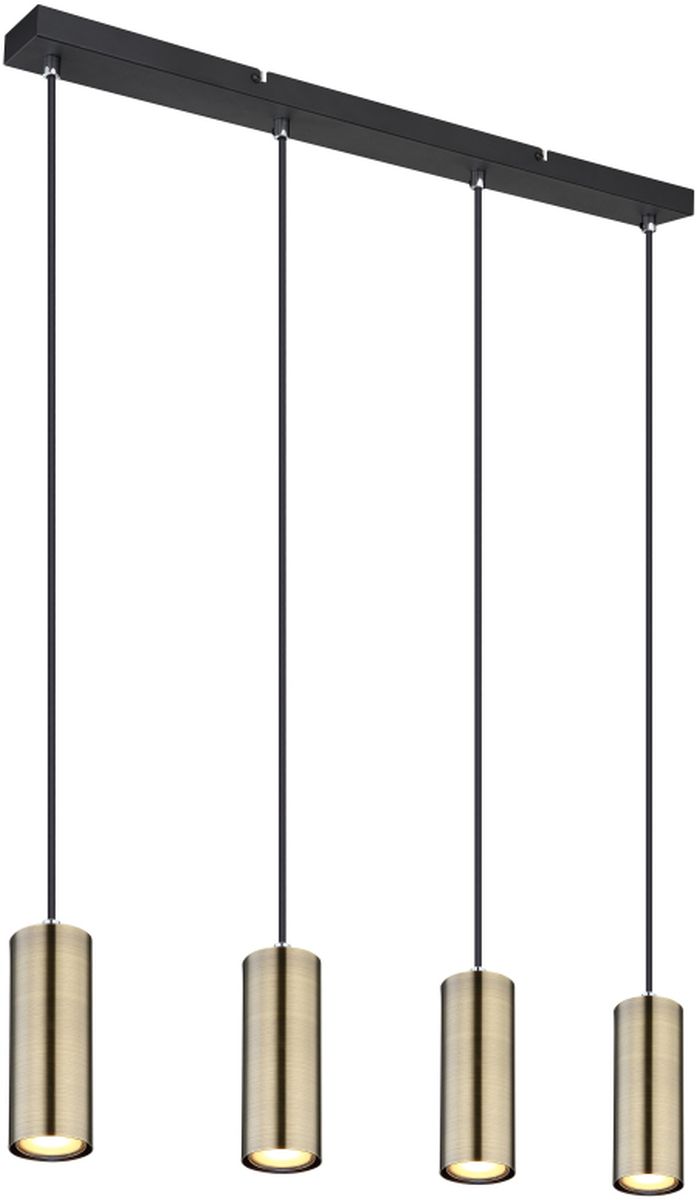 Globo Lighting Robby Pendelleuchte 4x35 W schwarz-messing 57911-4HM