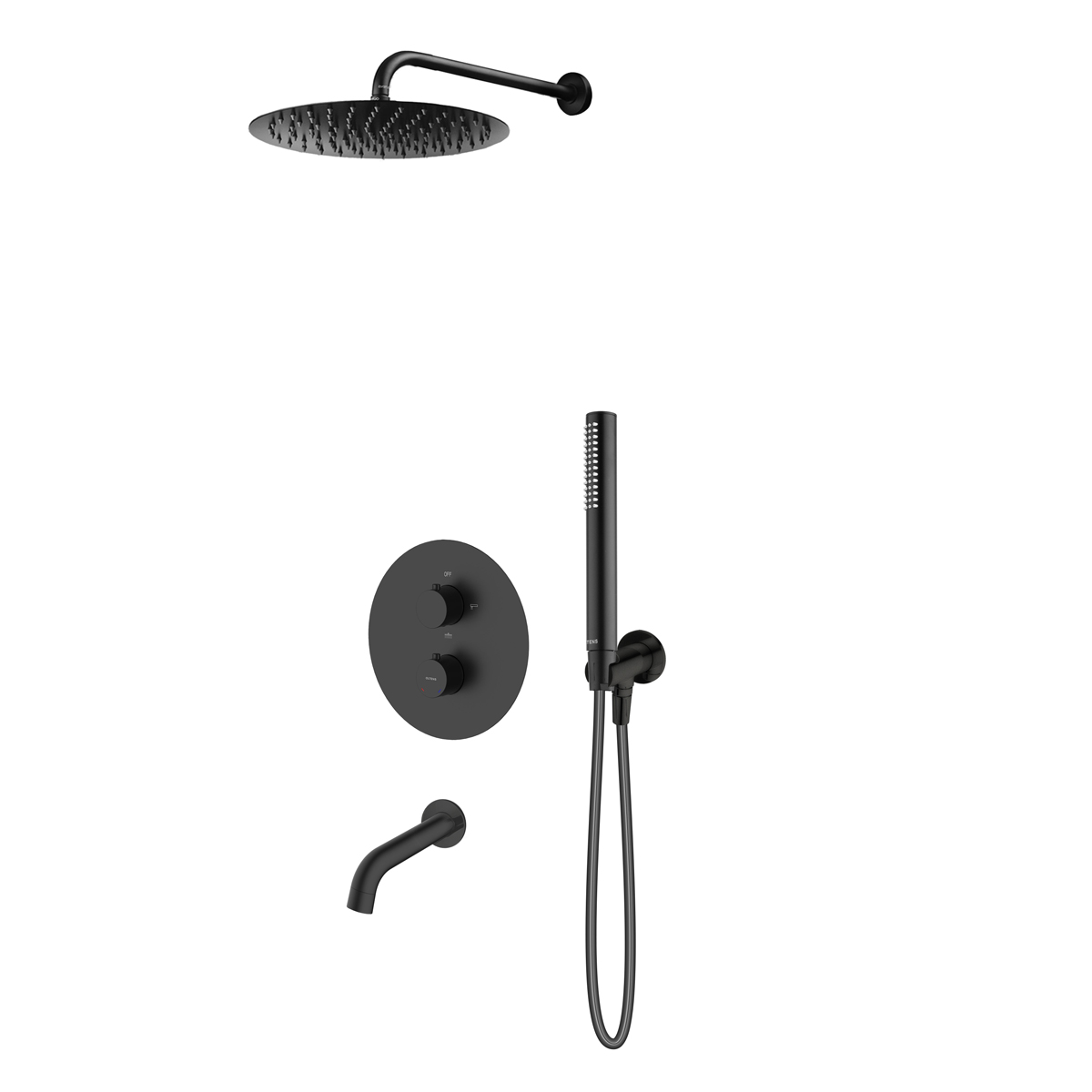 Set Badewannen- und Duscharmatur Oltens Katla 34600300, Kopfbrause Oltens Vindel 37000300, 39100300, 39400300, 39304300, 37102300, 37200300